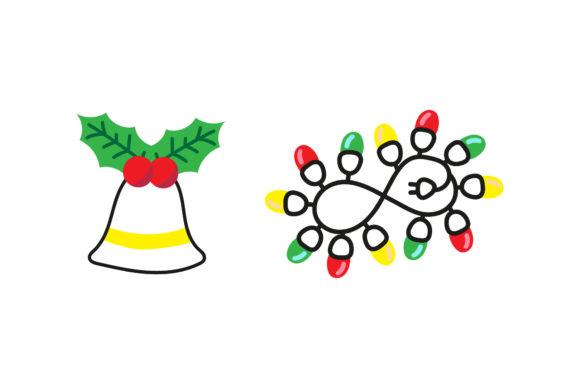 Bell and Light Christmas Asset Illustrations