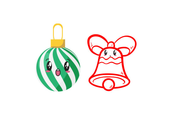 Bell and Ornaments Christmas Asset Set