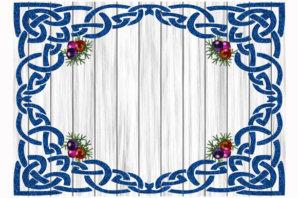 Blue Glitter Frame for Holiday Magic
