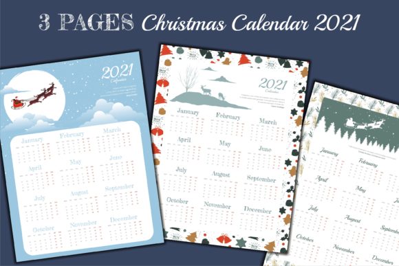Calendar Christmas 2021 Illustrations