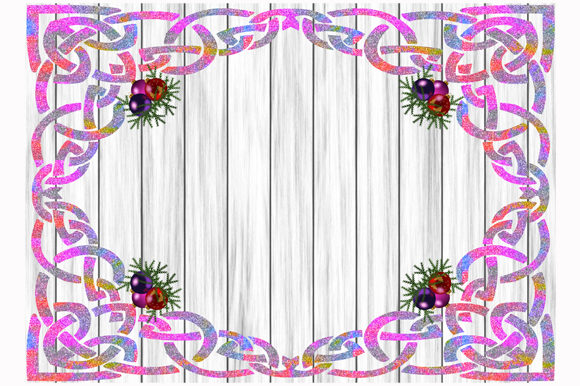 Christmas Background Balls Glitter Frame