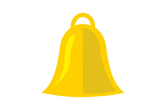 Christmas Bell Flat Illustration Yellow