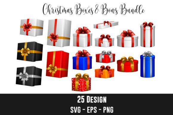 Christmas Gifts Vector Bundle Illustrations
