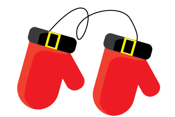 Christmas Glove Illustration for Decor