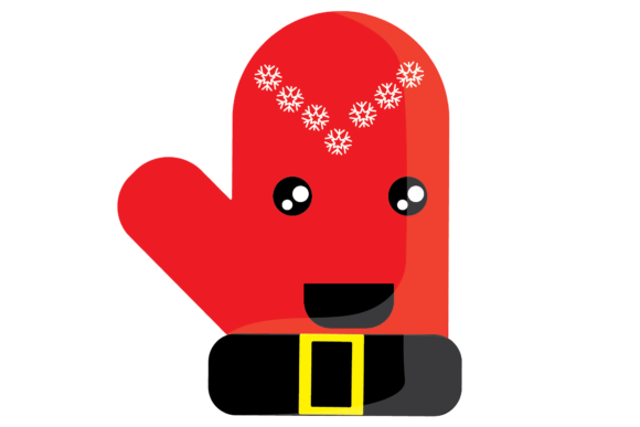 Christmas Gloves Smile Illustration