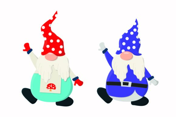 Christmas Gnome Dwarf Character Vector