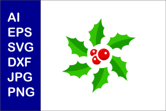 Christmas Mistletoe Flat Illustraion 010