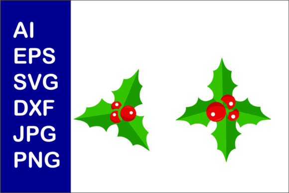 Christmas Mistletoe Flat Illustration 02