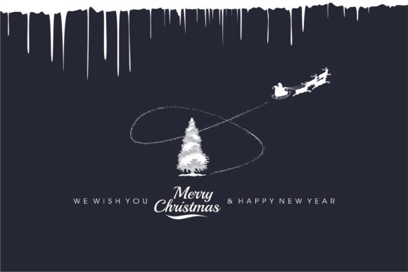 Christmas Santa Sleigh Illustration