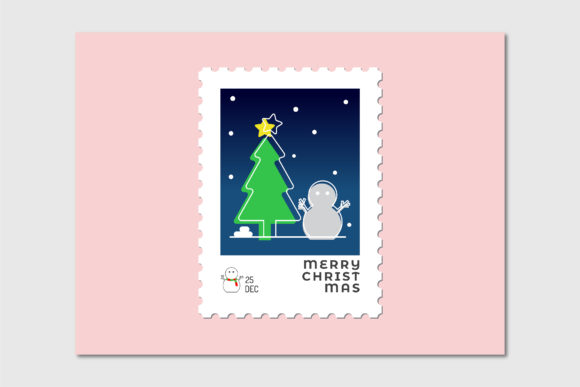 Christmas Tree and Snowman Illustrations