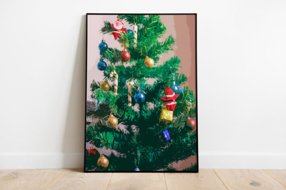 Christmas Tree Decoration Watercolor for Illustrations