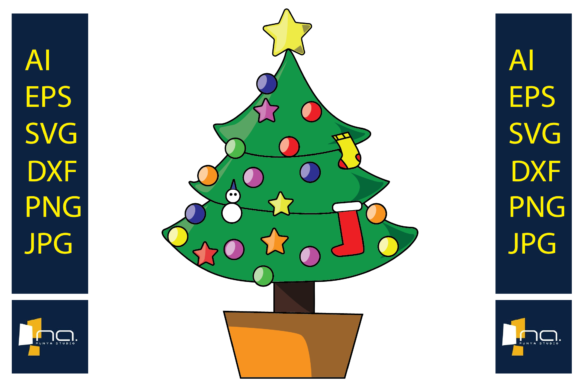 Christmas Tree Flat for Decoration Illustrations