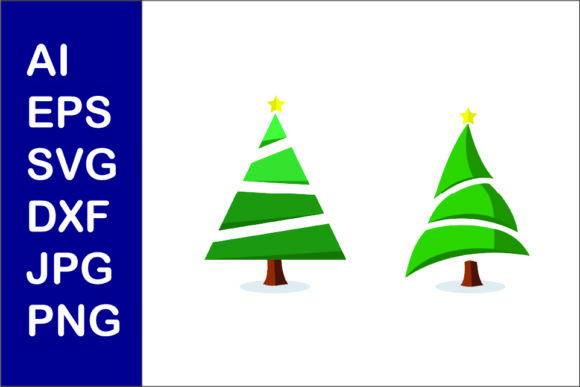 Christmas Tree Flat Illustration Svg 012
