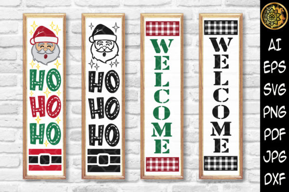 Christmas Vertical Porch Sign SVG