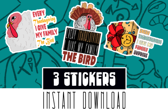 Cute Christmas Laptop Stickers Gift Idea Illustrations