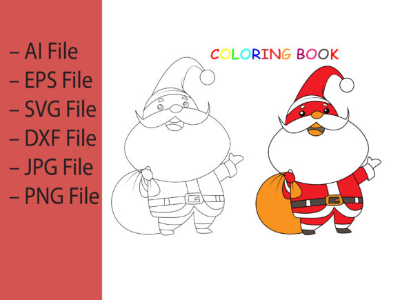 Cute Christmas Santa Illustration