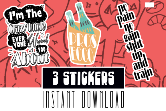 Cute Stickers Pack Gift for Christmas Illustrations