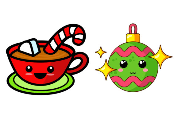 Kawaii Christmas Illustrations for Blog and Website Design