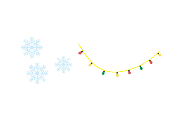 Snow and Light Decor Christmas Vector